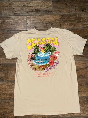 Simply Southern Cream Coastal Cowgirl Graphic Tee - Multicolor